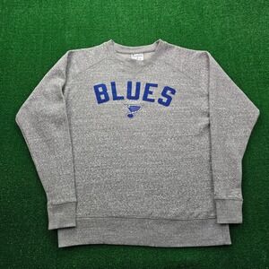 St Louis Blues Champion Sweatshirt Mens Large Gray Pullover Long Sleeve NHL